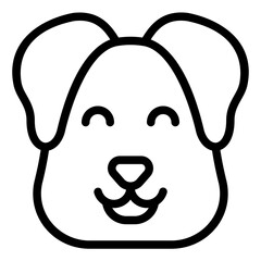 Dog black outline icon