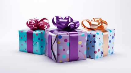 Fototapeta premium holiday gift box with ribbon.