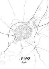 Jerez de la Frontera Spain minimalist map