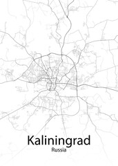 Kaliningrad Russia minimalist map