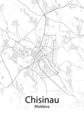 Fototapeta na wymiar Chisinau Moldova minimalist map