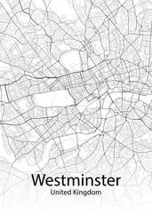 City of Westminster United Kingdom minimalist map