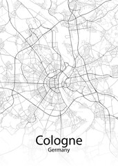 Cologne Germany minimalist map