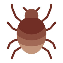 Obraz premium Flea colorful flat icon