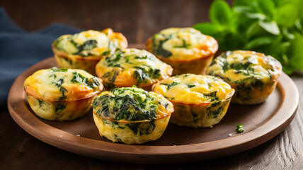Savory Mini Quiches with Spinach and Cheese