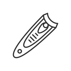 Nail cutter, linear icon. Line with editable stroke