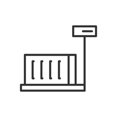 Container weight, linear icon. Line with editable stroke
