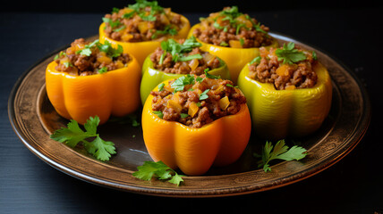 Savory Stuffed Bell Peppers with Ground Beef