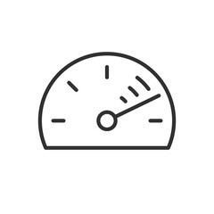 Speedometer, linear icon. Line with editable stroke