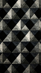 A pattern of grey and black diamonds in a repeating pattern