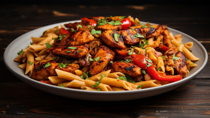 Spicy Cajun Chicken Pasta with Bell Peppers