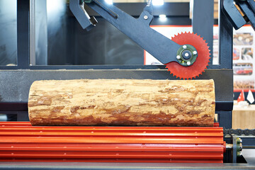Log in wood working machine
