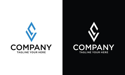 Abstract logo,V C logo,modern logo,Minimalist logo
