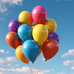 colorful balloons against the sky