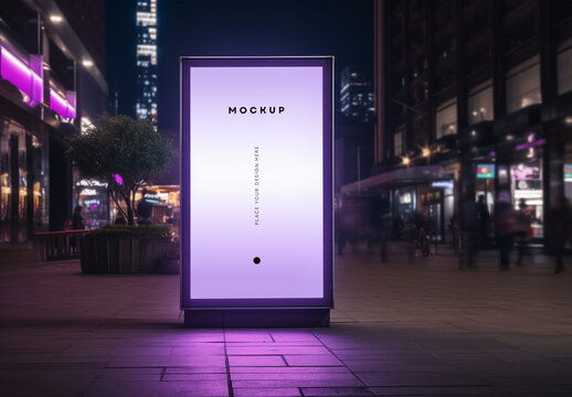 Citylight Poster Advertising Billboard Mockup Generated with AI