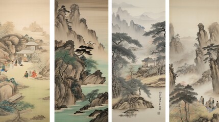 Special features traditional chinese painting original view Ai generated art