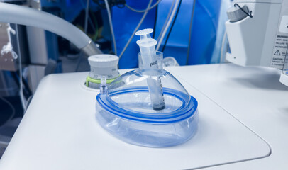 medical equipment for airway management, endotracheal tubes, oral airways, and masks in a hospital...