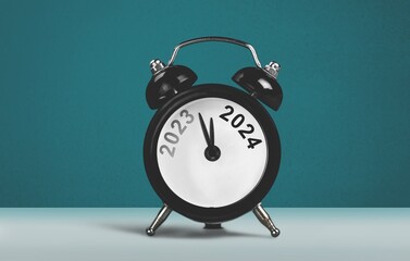 2023 and 2024 numbers on alarm clock
