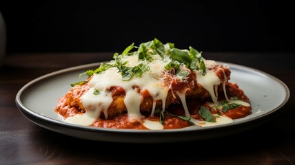 Tempting Chicken Parmesan with Marinara and Melted Cheese