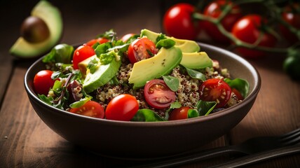 Wholesome Quinoa Salad with Avocado and Cherry Tomatoes