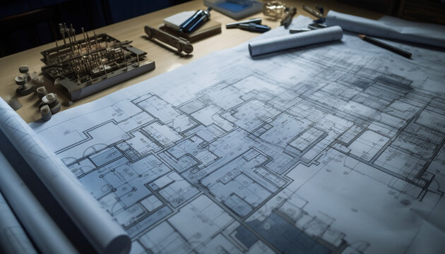 Blueprints, plans, and sketches the tools of modern architecture generated by AI