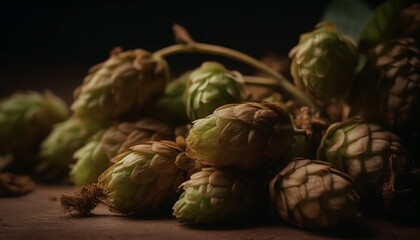 Fototapeta premium Fresh organic artichoke, a healthy ingredient for vegetarian seasoning generated by AI