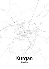 Kurgan Russia minimalist map
