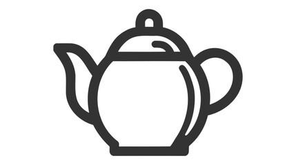 Teapot line icon. Hot drinks chinese tea pot symbols vector illustration