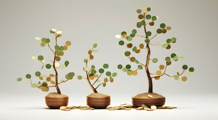 growth money young tree growing on stacks of coins Multiple sources of income
