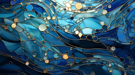 Crédence de cuisine en verre imprimé Coloré Abstract colorful blue mosaic background