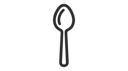 Spoon icon, line vector illustration