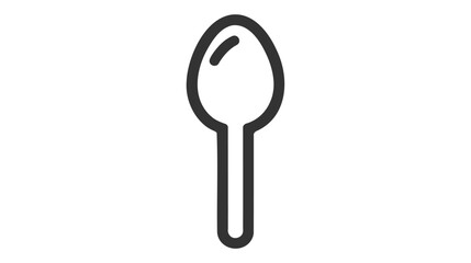 Spoon icon, line vector illustration