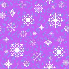 Christmas ice scribble seamless snowflakes pattern for wrapping paper and fabrics and linens and kids clothes print