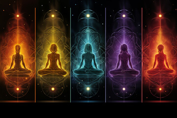 Human chakra, buddhism, meditating. Disks, of spinning energy to certain nerve bundles and major organs. Chakra therapies, yoga, healing. Refers to energy points in your body.