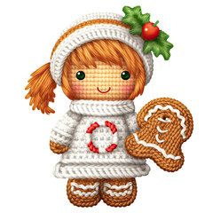 Fototapeta premium winter cute child with christmas decoration
