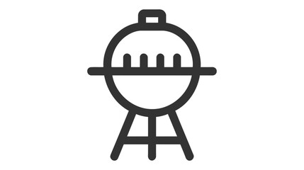 Outdoor grill vector icon illustration isolated on white background