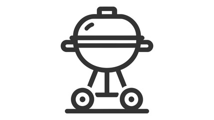 Outdoor grill vector icon illustration isolated on white background