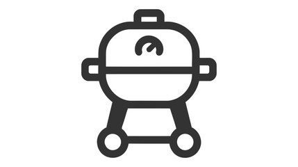 Outdoor grill vector icon illustration isolated on white background