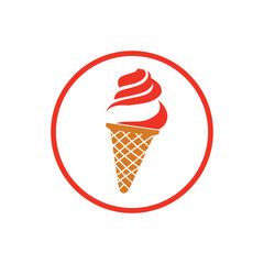 Scoop up sweetness with our vector ice cream logo icon. Deliciously designed, it adds a playful and tempting touch to your brand or project.