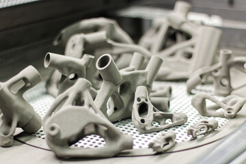 3D printed parts designed by structural generative design, topology optimization