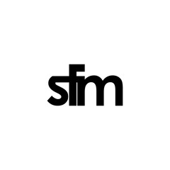 sfm initial letter monogram logo design