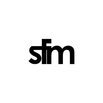 sfm initial letter monogram logo design