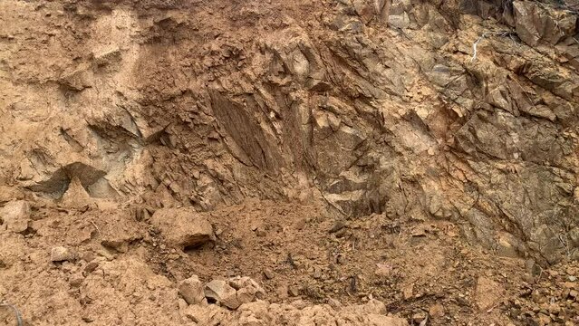 Video of clay soil. Concept of nature.