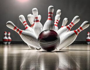 bowling strike colpire il centro  - obrazy, fototapety, plakaty