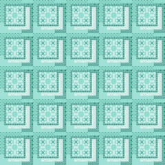 Wonderland Patchwork Mint Green Quilt Top Seamless