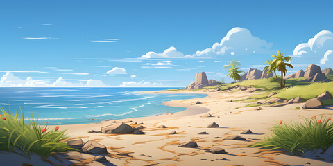 Sunny beach background