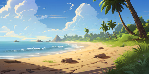 Island beach background