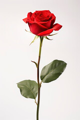 Red rose isolated on a white background