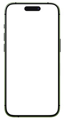 Smartphone frameless mockup. iphone 15 pro titanium or pro max Realistic mobile phone mockup with blank screen