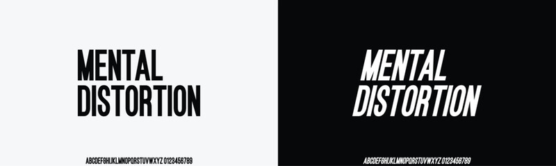 Modern Bold Font. Sans Serif Font. Regular Italic Uppercase Lowercase Typography urban style alphabet fonts for fashion, sport, technology, digital, movie, logo design, vector illustration